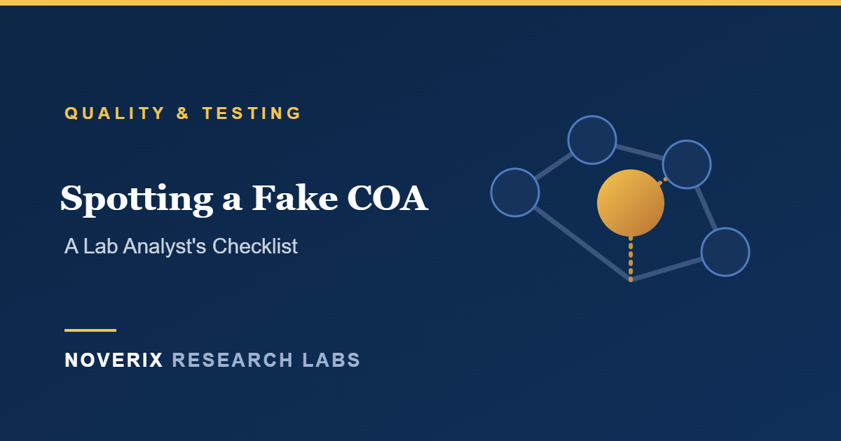 Spotting a Fake COA — Noverix Research Labs
