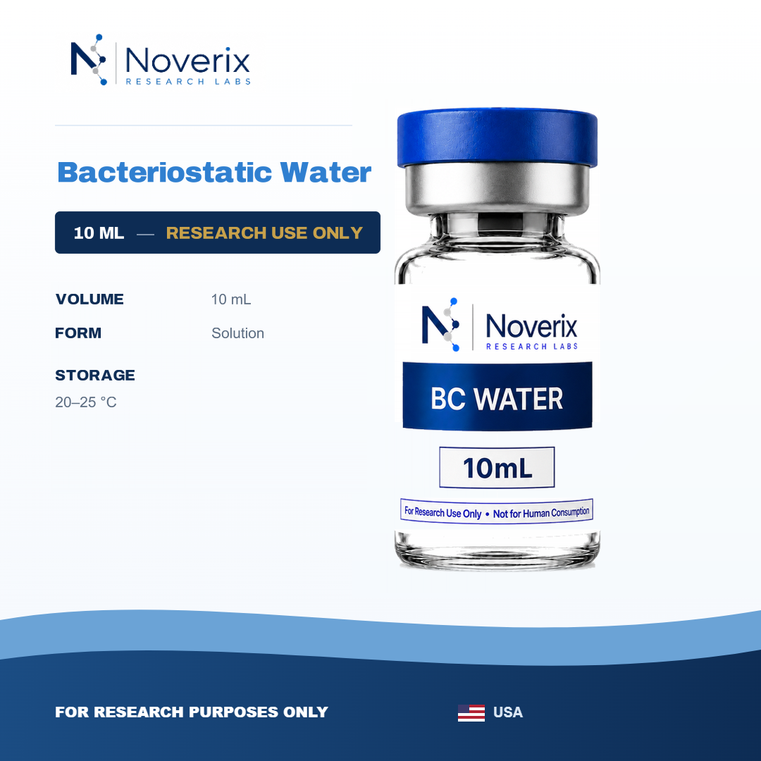 10 mL bacteriostatic water reconstitution solution vial, Noverix Research Labs